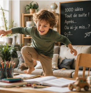 Enfant concentré illustrant un article sur le TDAH chez l’enfant